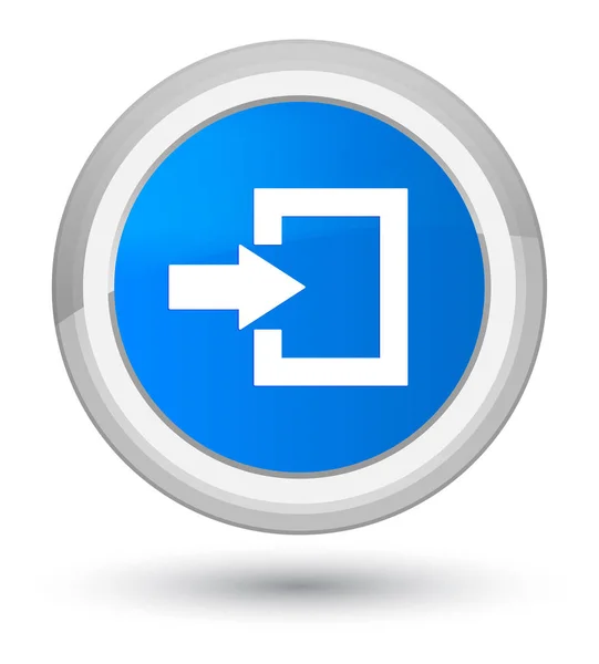 Icono de inicio de sesión primer botón redondo azul cian —  Fotos de Stock