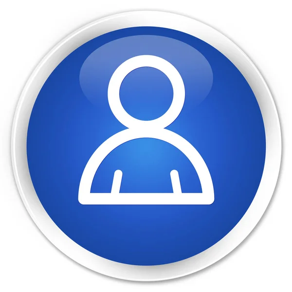 Icono de miembro botón redondo azul premium — Foto de Stock