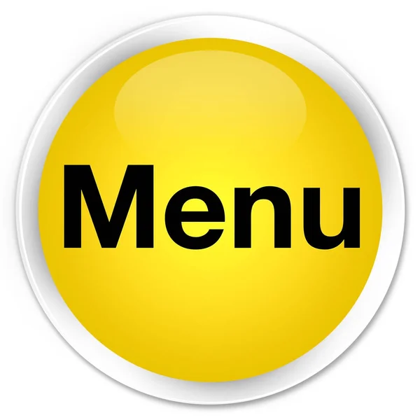 Menu premium yellow round button — Stock Photo, Image