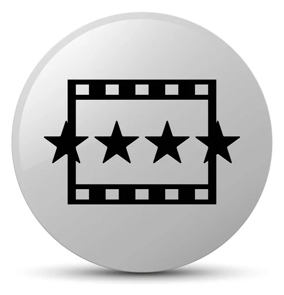 Movie reviews icon white round button