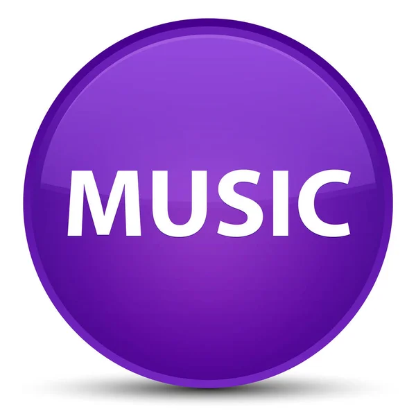 Hudba speciální fialové kulaté tlačítko — Stock fotografie