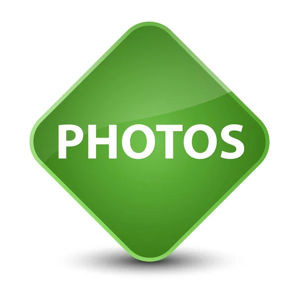 Elegantní jemný zelený diamant tlačítko fotografie — Stock fotografie