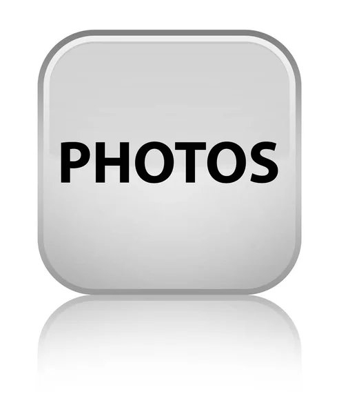 사진 특별 한 흰색 사각형 버튼 — 스톡 사진