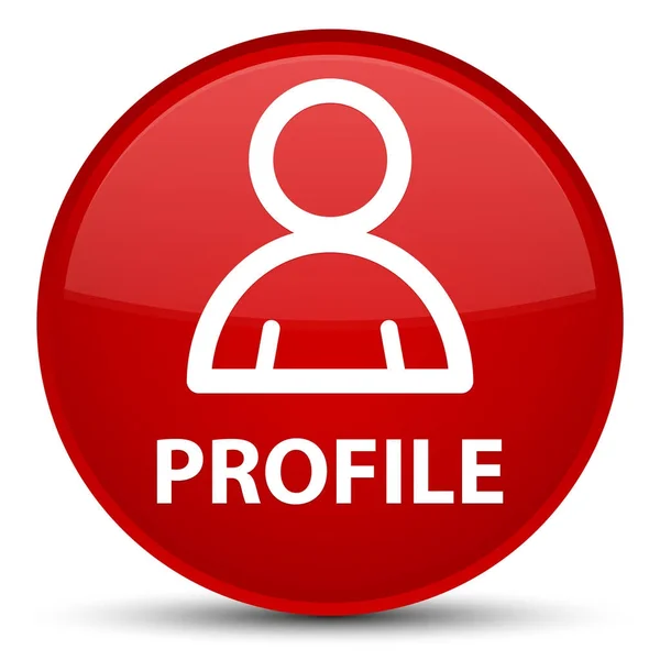 Profil (ikona składnika) specjalne czerwony okrągły przycisk — Zdjęcie stockowe