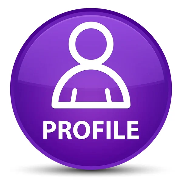 Profilo (icona membro) speciale pulsante rotondo viola — Foto Stock