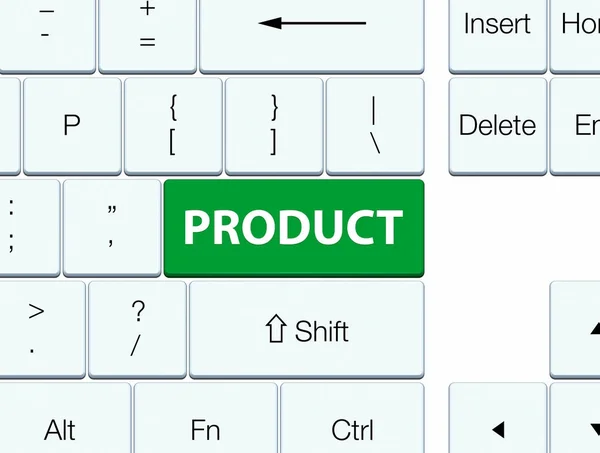 Przycisk klawiatury zielony produkt — Zdjęcie stockowe
