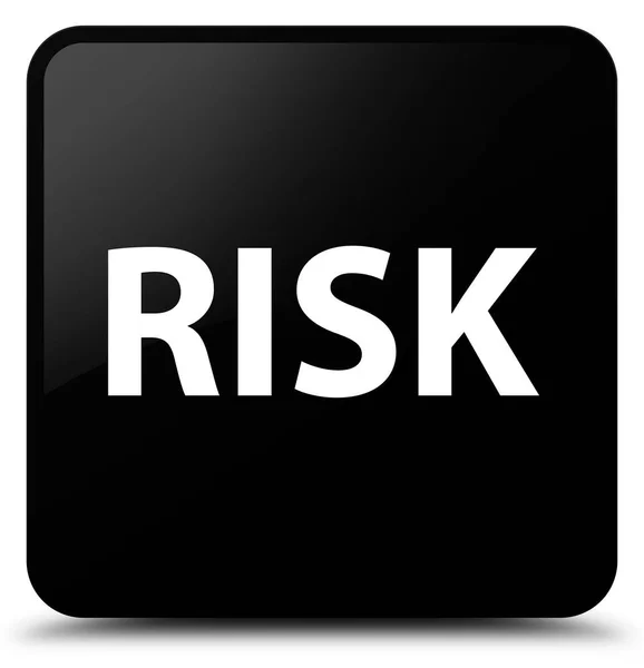 Risk black square button — Stock Photo, Image