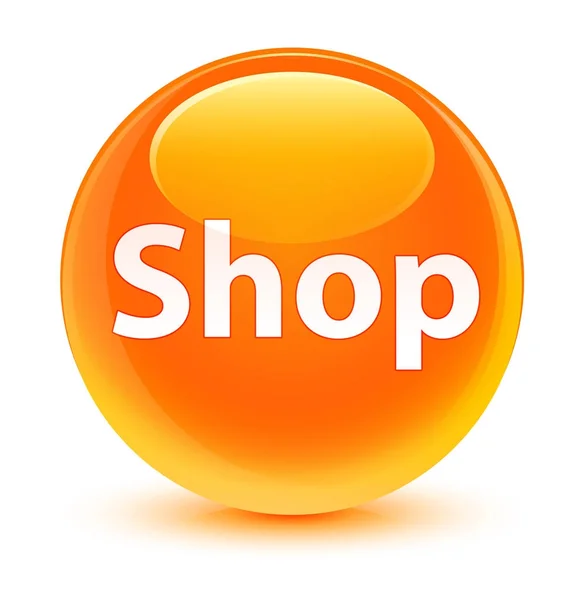 Магазин скляно-помаранчевої круглої кнопки — стокове фото