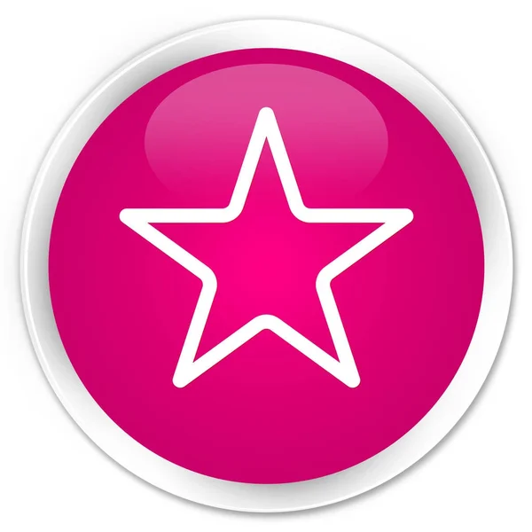Зірка значок преміум рожева кругла кнопка — стокове фото