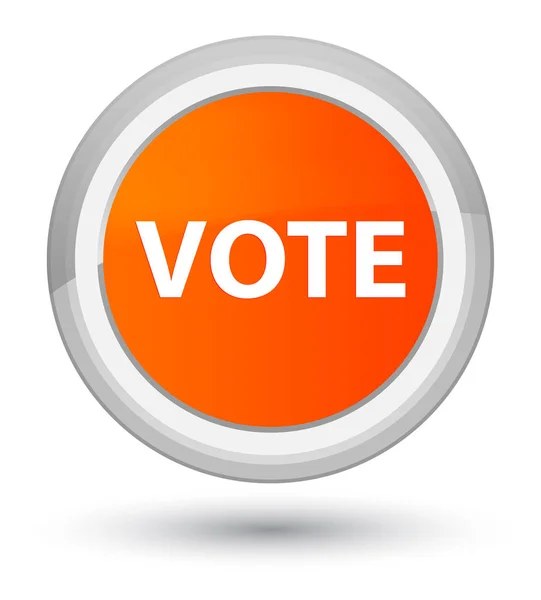 Vote prime orange round button — Stock Photo, Image