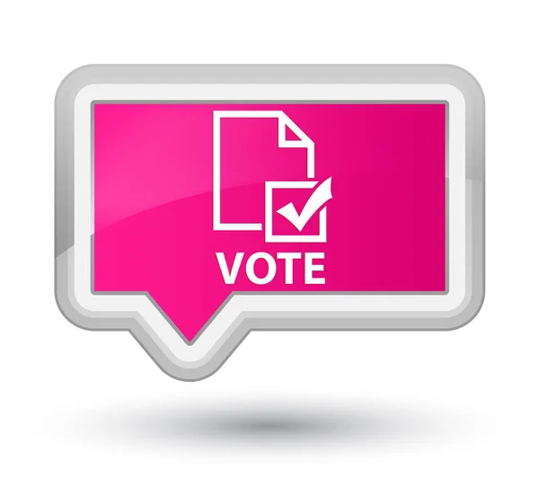 Vote (survey icon) prime pink banner button