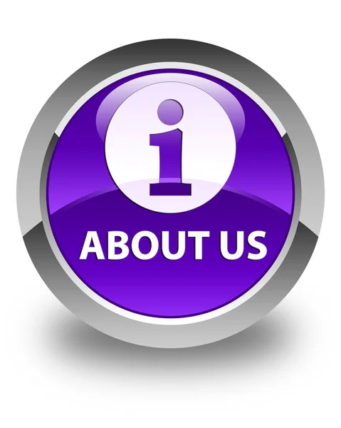 About us glossy purple round button — Stock Photo, Image