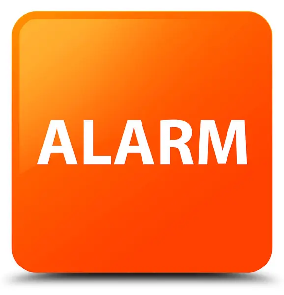 Alarm orange fyrkantig knapp — Stockfoto