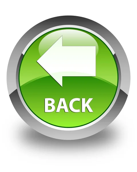 Back glossy green round button — Stock Photo, Image