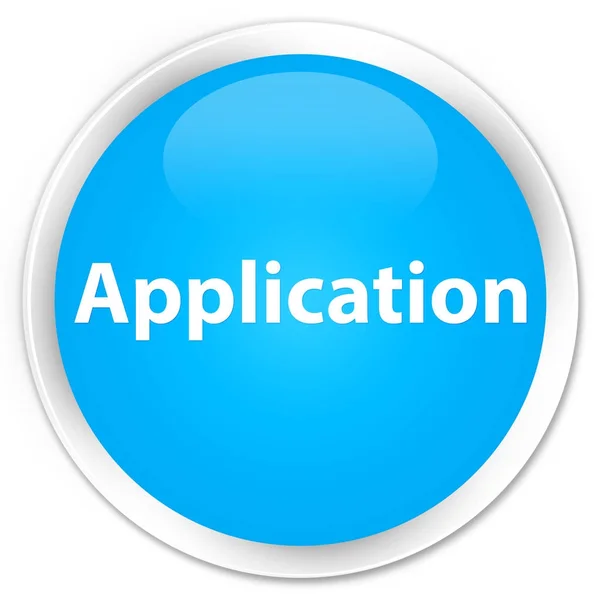 Application premium cyan blue round button