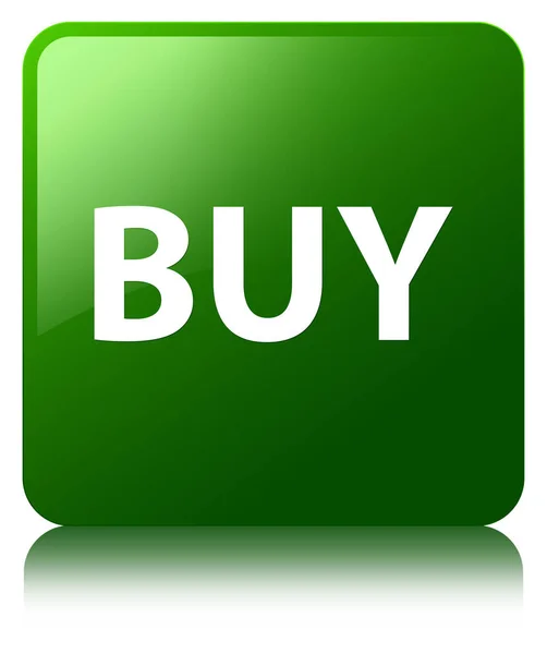 Buy green square button — Stock Photo, Image