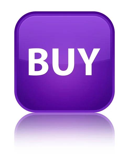 Comprar botão quadrado roxo especial — Fotografia de Stock