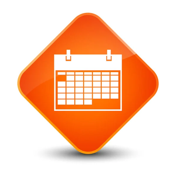 Icona del calendario elegante pulsante diamante arancione — Foto Stock