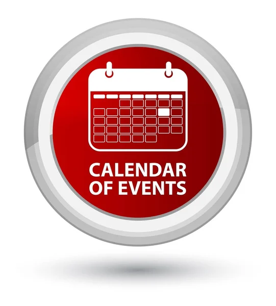 Calendario de eventos prime botón redondo rojo — Foto de Stock