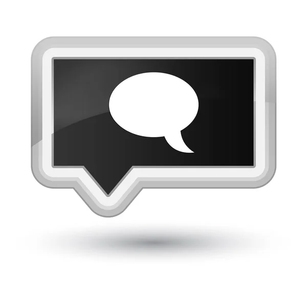 Chat icon prime black banner button — Stock Photo, Image