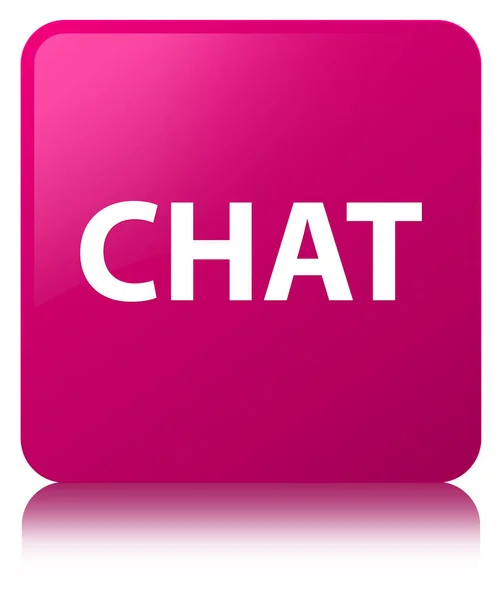 Chat rosa quadratischer Knopf — Stockfoto