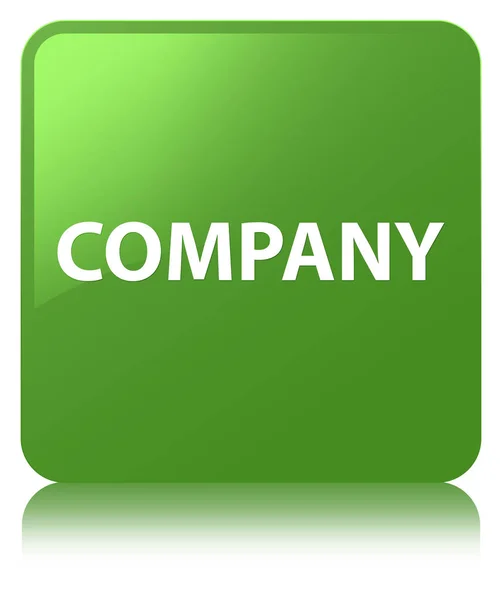 Company soft green square button — Stock Photo, Image