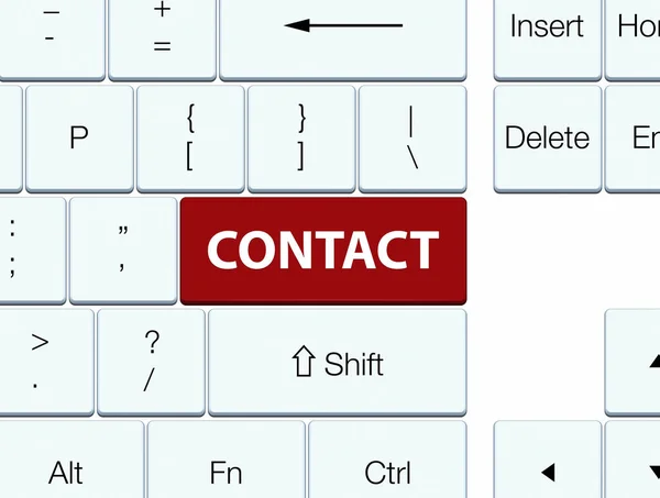 Kontaktní hnědé klávesnici tlačítko — Stock fotografie