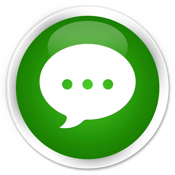 Conversation icon premium green round button — Stock Photo, Image