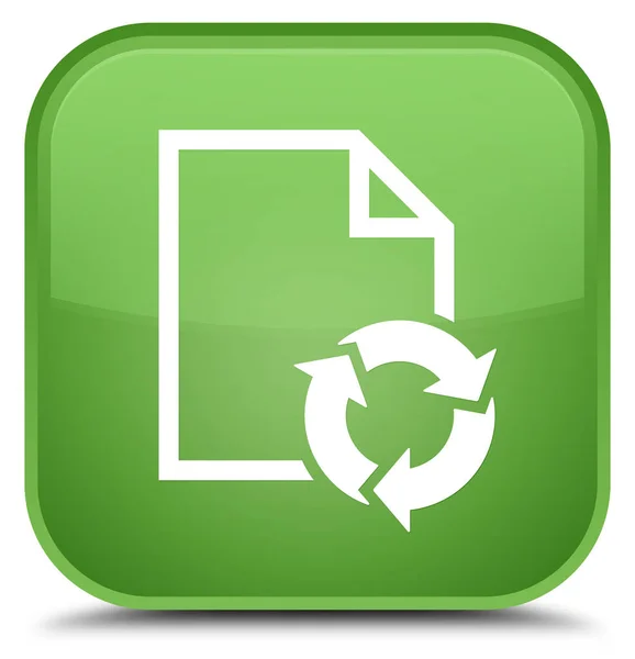 Icona processo documento speciale pulsante quadrato verde morbido — Foto Stock
