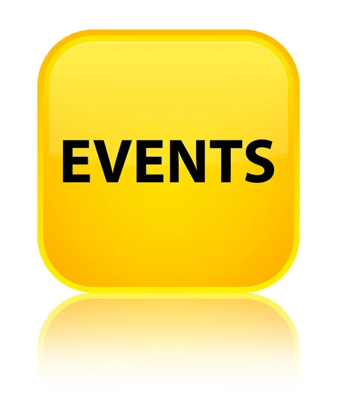Veranstaltungen spezielle gelbe quadratische Taste — Stockfoto
