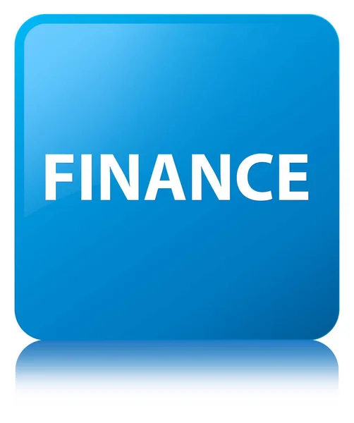 Finanças botão quadrado azul ciano — Fotografia de Stock