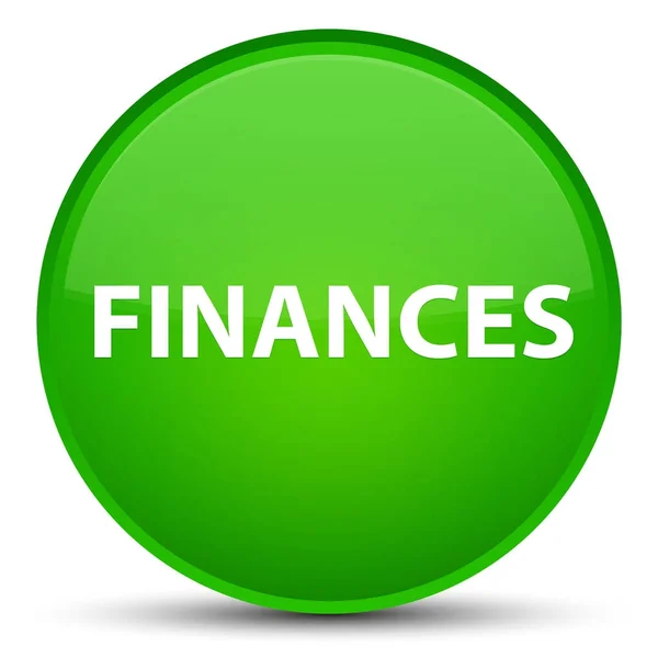 Finances special green round button — Stock Photo, Image