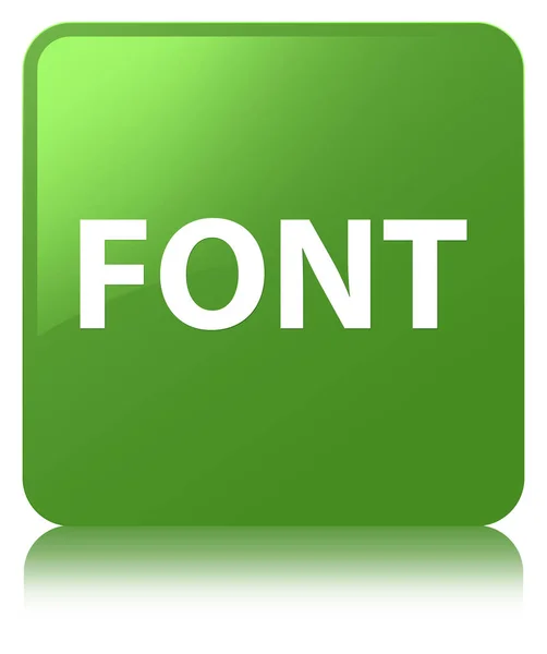 Měkký zelený čtvercové tlačítko písmo — Stock fotografie