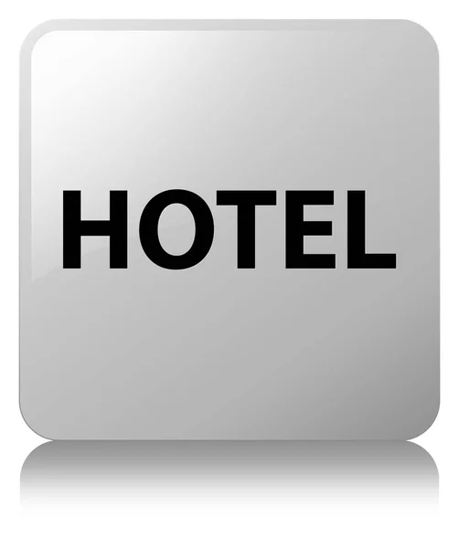 Hotel weißer quadratischer Knopf — Stockfoto