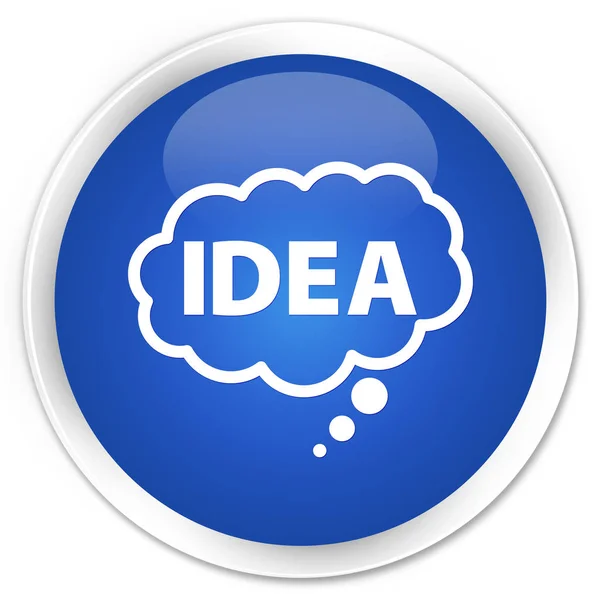 Idea bubble icon premium blue round button