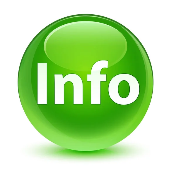 Information glasartade gröna runda knappen — Stockfoto