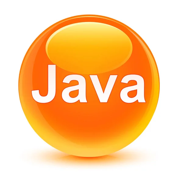 Java склоподібного помаранчевий кругла кнопка — стокове фото