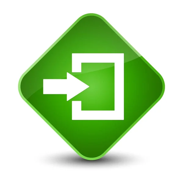 Login icon elegant green diamond button — Stock Photo, Image