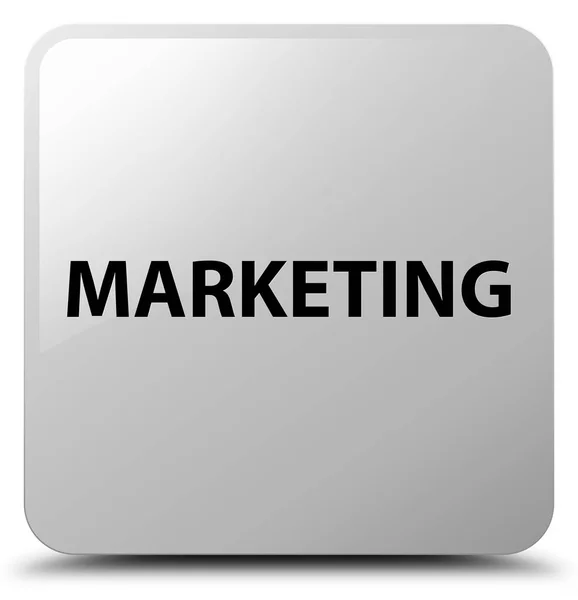 Marketingové bílé čtvercové tlačítko — Stock fotografie