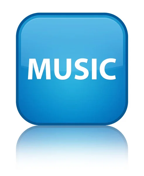 Musica speciale pulsante quadrato blu ciano — Foto Stock