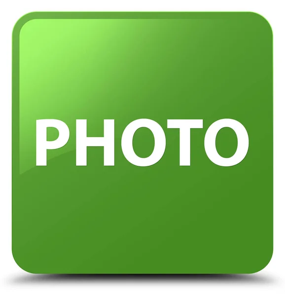 Fénykép puha zöld négyzet gomb — Stock Fotó