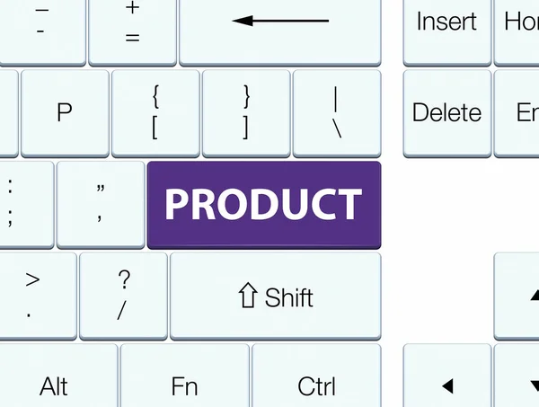 Przycisk klawiatury fioletowy produkt — Zdjęcie stockowe