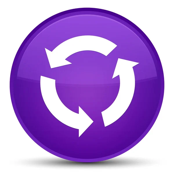 Rafraîchir icône bouton rond violet spécial — Photo