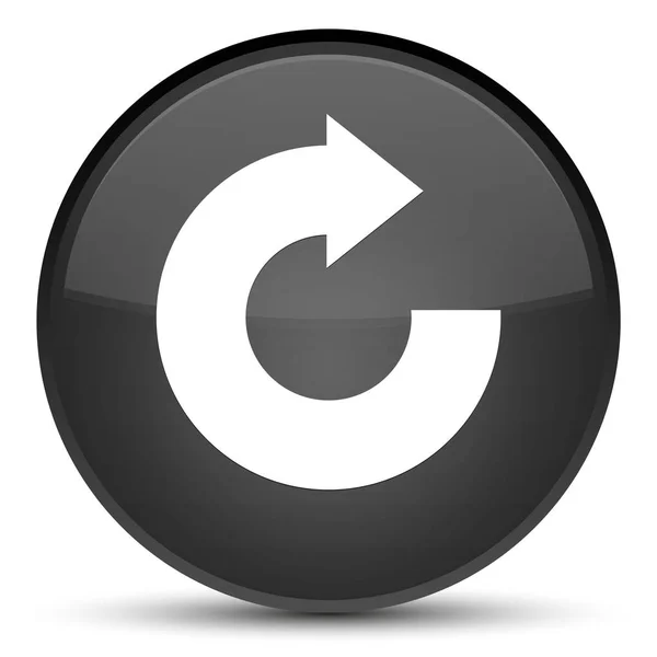 Icono de flecha de respuesta botón redondo negro especial —  Fotos de Stock