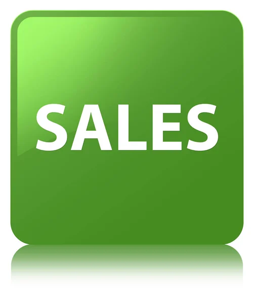 Sales soft green square button — Stock Photo, Image