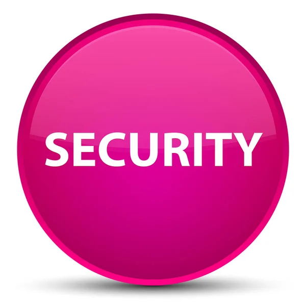 Segurança botão redondo rosa especial — Fotografia de Stock
