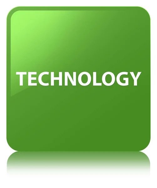 Τεχνολογία μαλακό πράσινο τετράγωνο κουμπί — Φωτογραφία Αρχείου