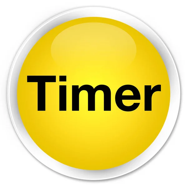 Timer premium yellow round button — Stock Photo, Image
