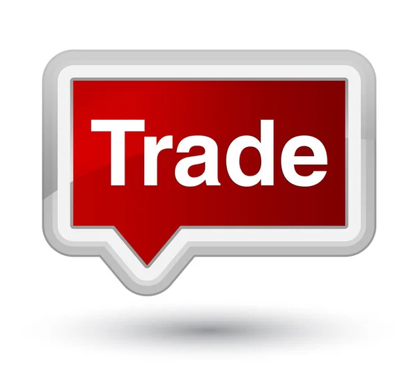 Trade prime red banner button — Stock Photo, Image