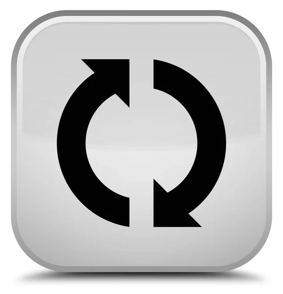 Actualizar icono especial blanco botón cuadrado —  Fotos de Stock